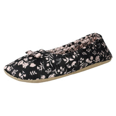 Ladies Spot On Flower Print Slippers