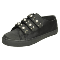 Ladies Spot On Pearl Strap Trainers