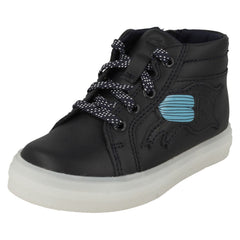 Boys Clarks Bug Detailed Light Up Ankle Boots Flare Fox T