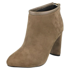 Ladies Spot On Back Tie Ankle Boots