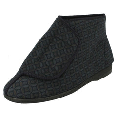 Mens Balmoral Hook And Loop Bootie Slippers MVB M46