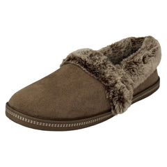 Ladies Skechers Cali With Memory Foam Vegan Full Slippers Team Toasty 32777