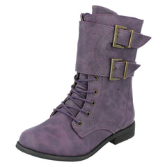 Girls Spot On Boots With Buckle Design