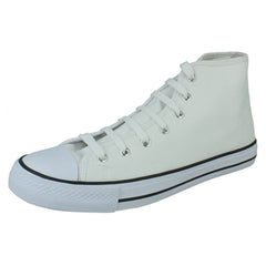 Mens Spot On Hi-Top Canvas Boots A2188