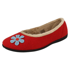 Ladies Padders Wide Fitting Ballerina Slippers Happy