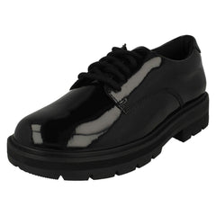 Girls Clarks Chunky Lace Up School Shoes Prague Lace