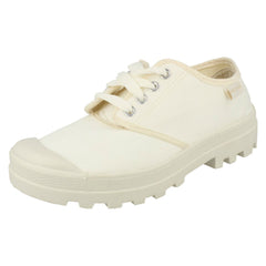 Ladies Red Tag Flat Lace Up Trainers