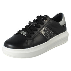 Ladies Rieker Revolution Stone Chip Panel Platform Trainers W1202