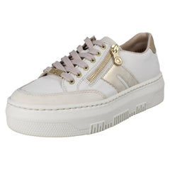 Ladies Rieker Textured Leather Platform Trainers M1912