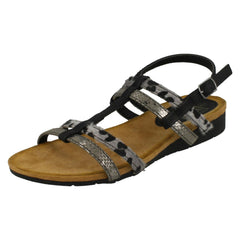 Ladies Down To Earth T Bar Slingback Sandals