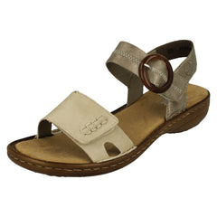 Ladies Rieker Buckle Detailed Sandals 608Z3