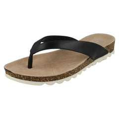 Ladies Waves Mid Wedge Toepost Sandal
