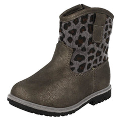 Infant Girls Spot On Zipped Cowboy Style Printed Boots