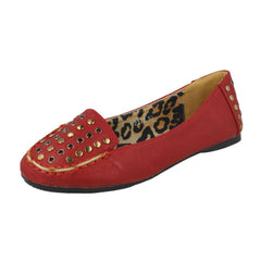 Girls Spot On Studded Saddle Trim Ballerinas H2272