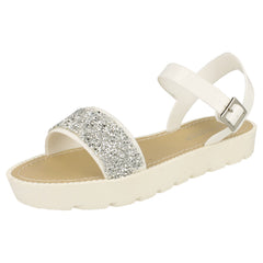 Ladies Savannah Flatform Glitter Sandal