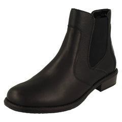 Ladies Remonte Low Heel Elasticated Casual Chelsea Boots D0F70