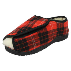 Ladies Spot On Open Toe Wide Fit Slippers