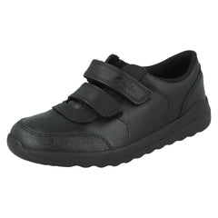 Boys Clarks Double Strap School Shoes - Daze 2 Step K