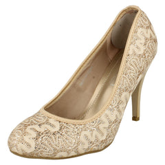 Ladies Spot On High Heel Court Lace Design