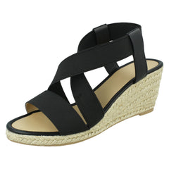 Ladies Spot On Mid Wedge Sandals F2296