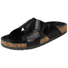 Ladies Spot On Open Toe Slip On Mule
