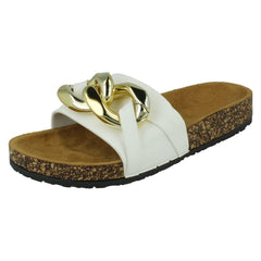 Ladies Spot On Chain Design Mules F00393