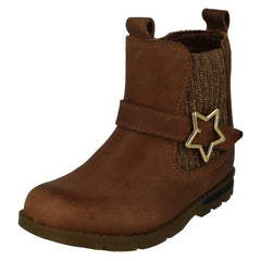 Girls Clarks Casual Ankle Boots Dabi Star