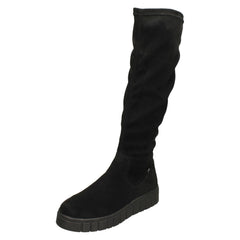 Ladies Rieker Knee High Platform Wedge Boots W1080