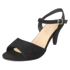 Ladies Anne Michelle Buckle Fastening Wide Fit Formal Sandals F12114