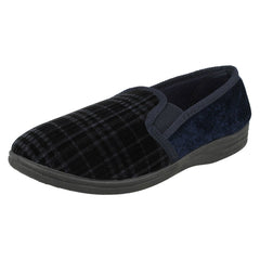 Mens Spot On Checked Slippers