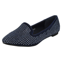 Ladies Spot On Gem Detailing Casual Shoes