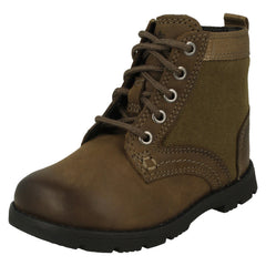 Boys Clarks Combat Style Ankle Boots Heath Chard T