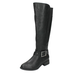 Ladies Spot On Knee High Boots