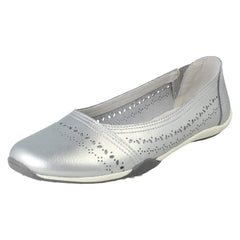 Ladies Down To Earth Slip On Casual Leather Shoes F80575