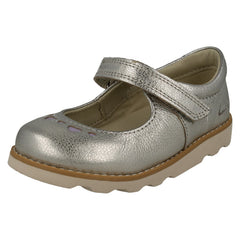 Girls Clarks  Heart Detailed Mary Jane Style Shoes Crown Jane