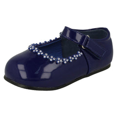 Girls Spot On Diamante Detail Party Shoes