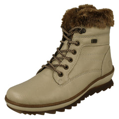 Ladies Remonte Cuff Detailed Warm Lined Ankle Boots R8477