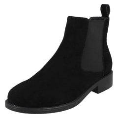Ladies Leather Collection Suede Leather Ankle Boots F50979
