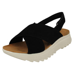 Ladies Clarks Cross Detailed Chunky Sole Slingback Sandals DashLite Wish