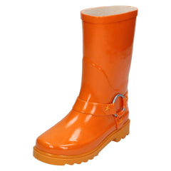 Girls Spot On Ring Trim Wellington Boots
