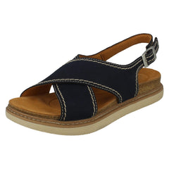 Ladies Clarks Flat Buckle Fastening Summer Sandals Arwell Sling
