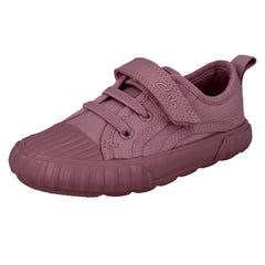 Kids Clarks Trainer Style Canvas Shoes Foxing Stitch