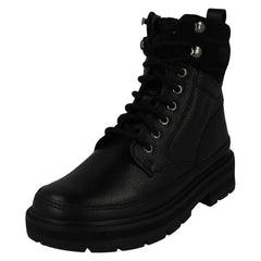 Girls Clarks Stylish Dual Fastening Ankle Boots Prague Style