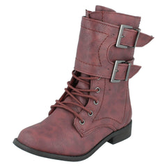 Girls Spot On Boots With Buckle Design