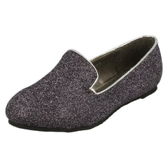 Girls Cutie Slip On Glitter Ballerina Shoes H2253