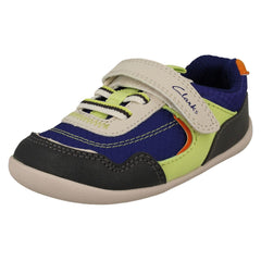 Boys Clarks Casual Hook & Loop Sporty Style Shoes Roamer Sport T