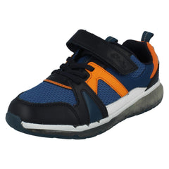 Boys Clarks Glo Move Trainers Spark Flash