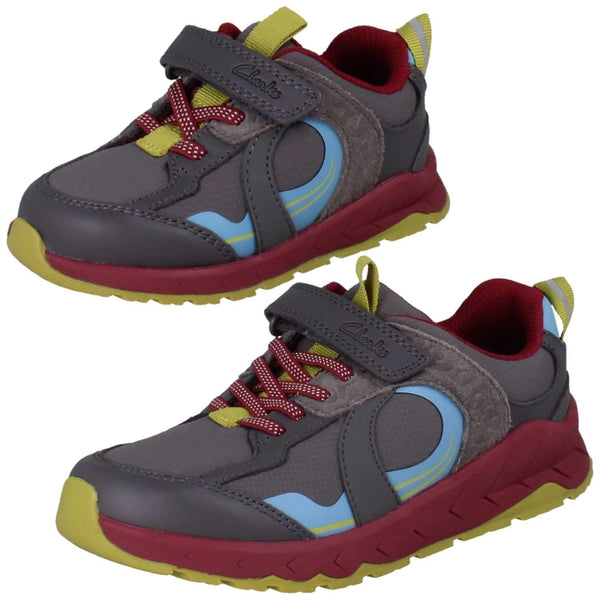 Kids Clarks Playprints Elasticated Sporty Trainers Selva Hero