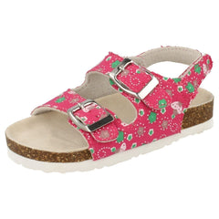 Girls Spot On Twin Buckle Strap Sandals