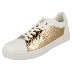Ladies Bugatti Reptile Detailed Lace Up Trainers 421-29102-5059-2034